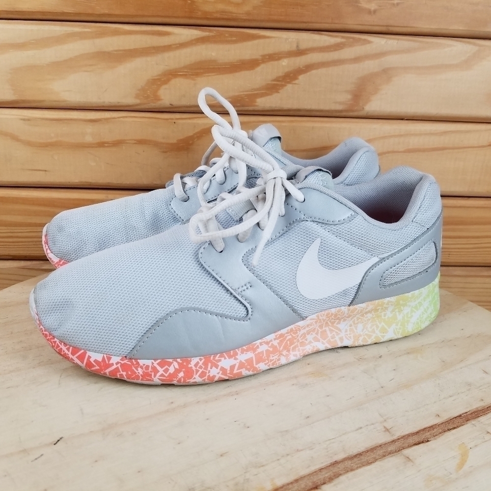 Nike 9.5 US Roshe Kaishi Print Womens Gray Sneakers Shoes Lace-up 705374-010
